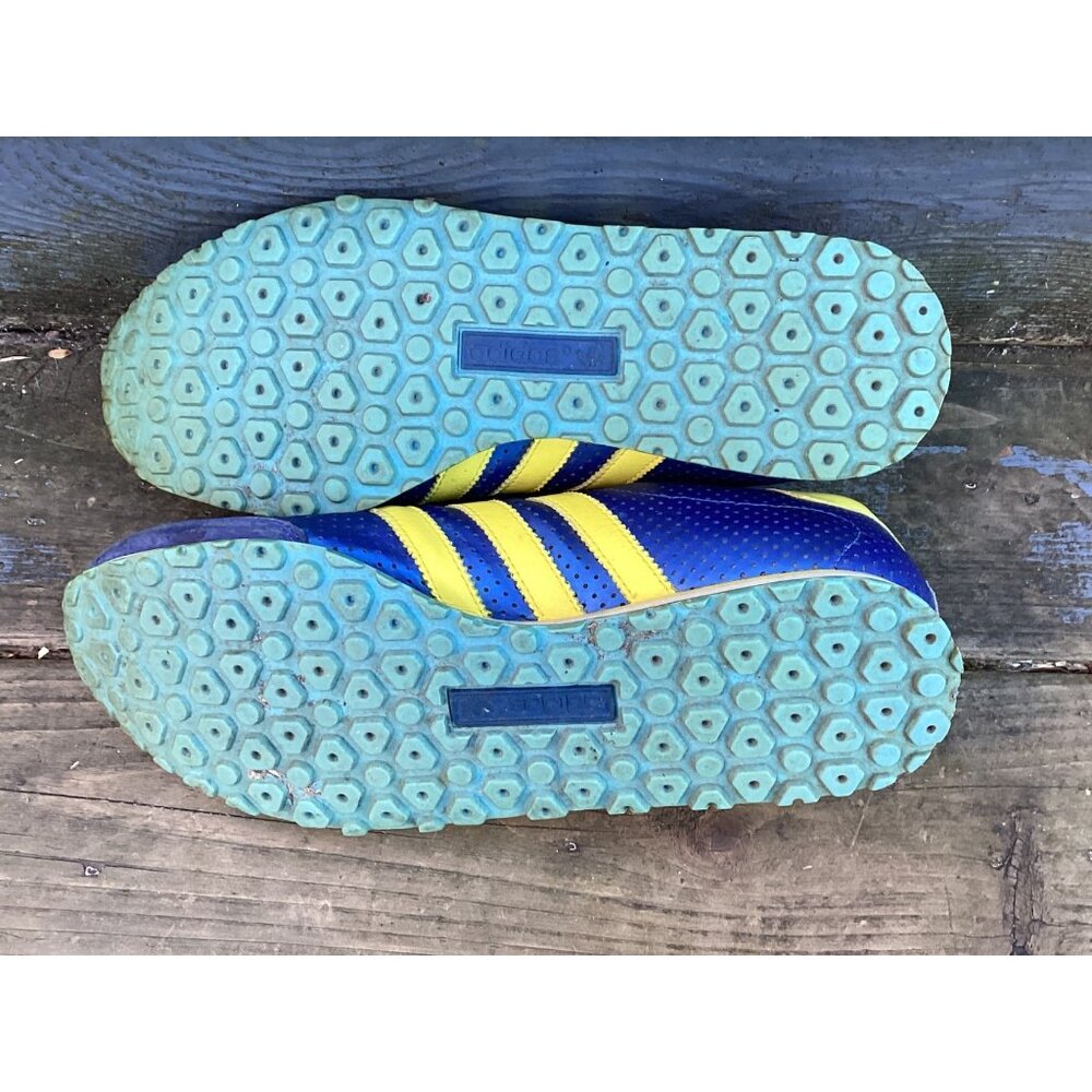 Adidas Originals V-Jog Blue Yellow Retro Sneakers 675001 - Picture 6 of 8
